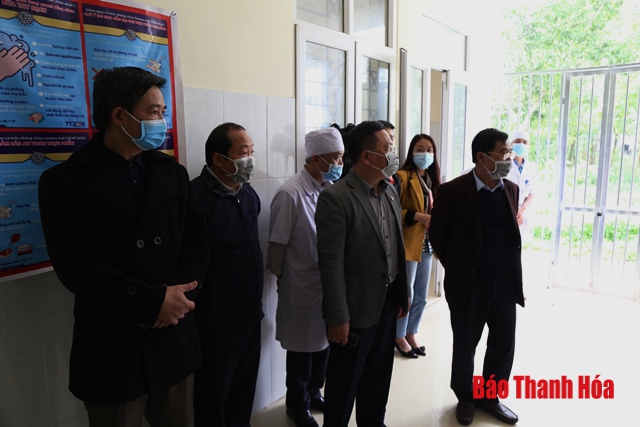 Phó Chủ tịch UBND tỉnh kiểm tra công tác phòng, chống dịch bệnh nCoV tại hai huyện Tĩnh Gia và Nông Cống