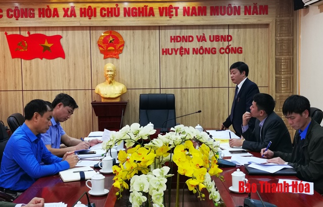 Kiểm tra công tác phòng, chống dịch COVID - 19 tại huyện Nông Cống