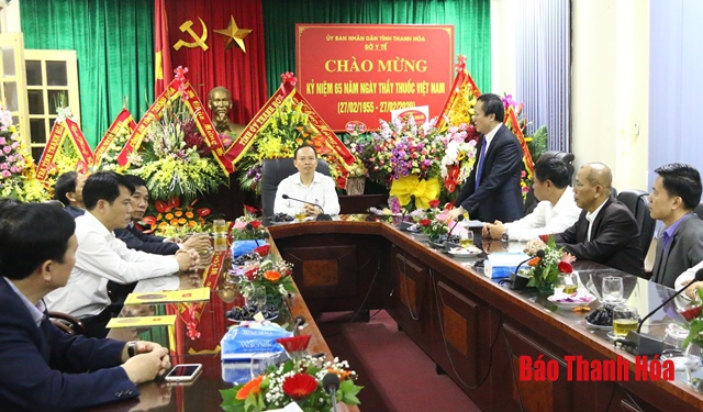 Bí thư Tỉnh ủy Trịnh Văn Chiến chúc mừng Sở Y tế nhân ngày Thầy thuốc Việt Nam