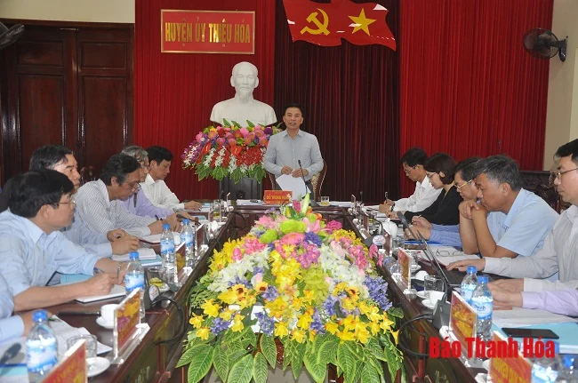 Phó Bí thư Thường trực Tỉnh ủy Đỗ Trọng Hưng thăm, làm việc tại huyện Thiệu Hóa