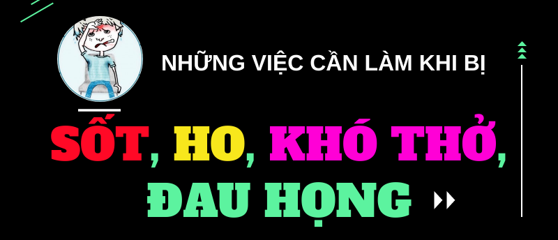 [Infographics] - Những việc cần làm khi bị sốt, ho, khó thở