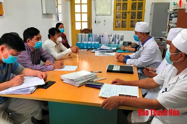 Kiểm tra công tác đáp ứng phòng chống dịch COVID-19 tại huyện Hà Trung