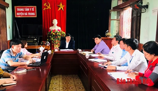 Kiểm tra công tác đáp ứng phòng chống dịch COVID-19 tại huyện Hà Trung