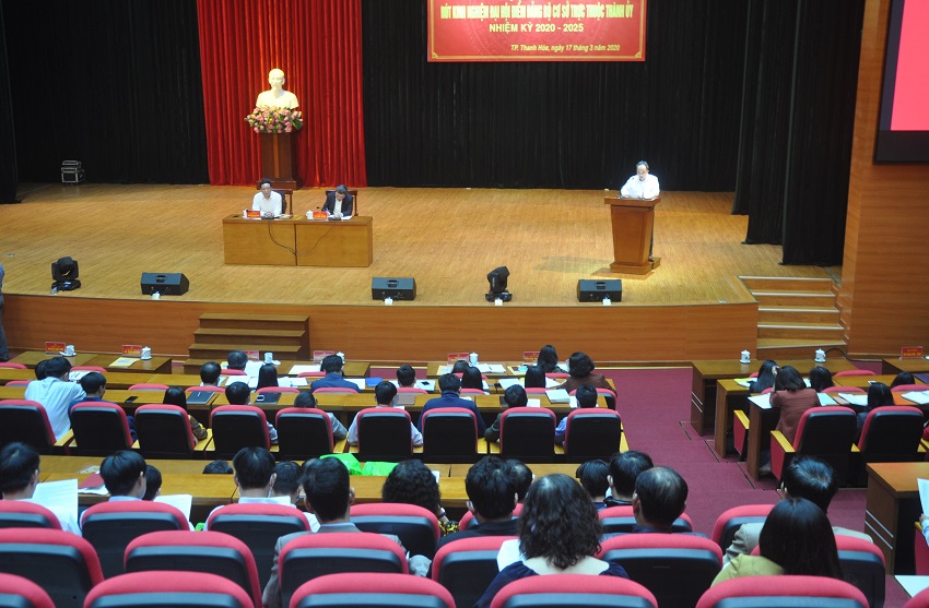 Rút kinh nghiệm đại hội điểm Đảng bộ cơ sở trực thuộc Thành ủy TP Thanh Hóa