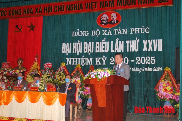 Đảng bộ xã Tân Phúc (Nông Cống) tổ chức thành công Đại hội nhiệm kỳ 2020-2025