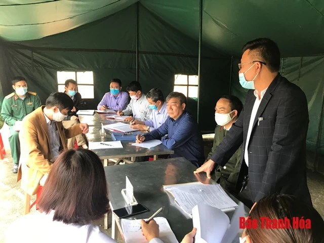 Kiểm tra khu vực cách ly tập trung phòng chống dịch bệnh COVID-19 tại huyện Yên Định