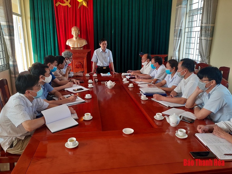 Kiểm tra công tác phòng, chống dịch COVID-19 tại huyện Triệu Sơn