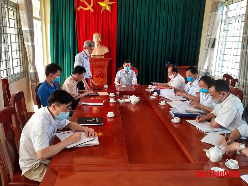 Kiểm tra công tác phòng, chống dịch COVID-19 tại huyện Triệu Sơn