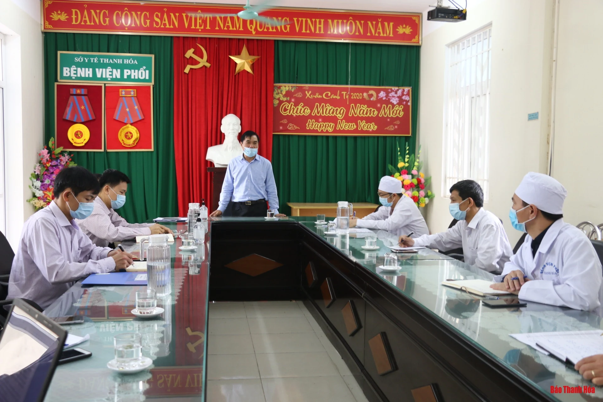 Kiểm tra phương án chuẩn bị các điều kiện điều trị bệnh nhân COVID- 19 tại Bệnh viện Phổi Thanh Hóa