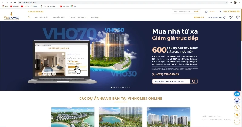 Vinhomes chính thức ra mắt sàn giao dịch bất động sản trực tuyến