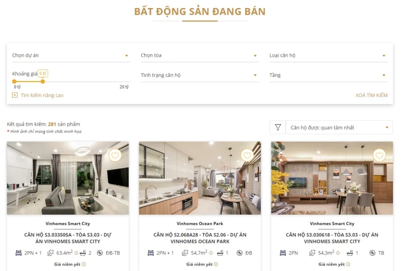 Vinhomes chính thức ra mắt sàn giao dịch bất động sản trực tuyến