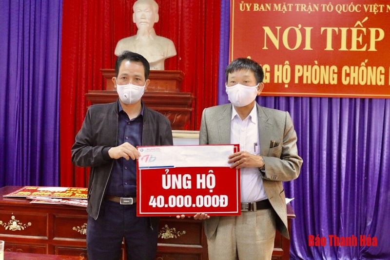 MTTQ huyện Hoằng Hóa tiếp nhận hơn 1,16 tỷ đồng và 1 tấn gạo ủng hộ phòng, chống dịch COVID-19
