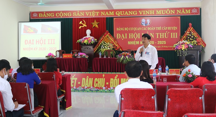 Đại hội Đảng bộ cơ quan các đoàn thể huyện Hoằng Hóa