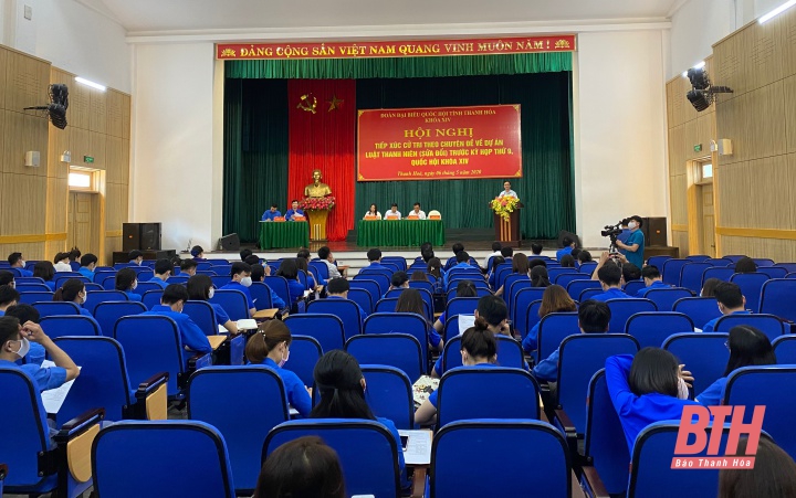 Đoàn ĐBQH tỉnh Thanh Hoá tiếp xúc cử tri theo chuyên đề về Dự án Luật Thanh niên (sửa đổi)