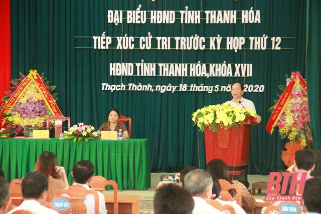 Đại biểu HĐND tỉnh tiếp xúc cử tri huyện Thạch Thành