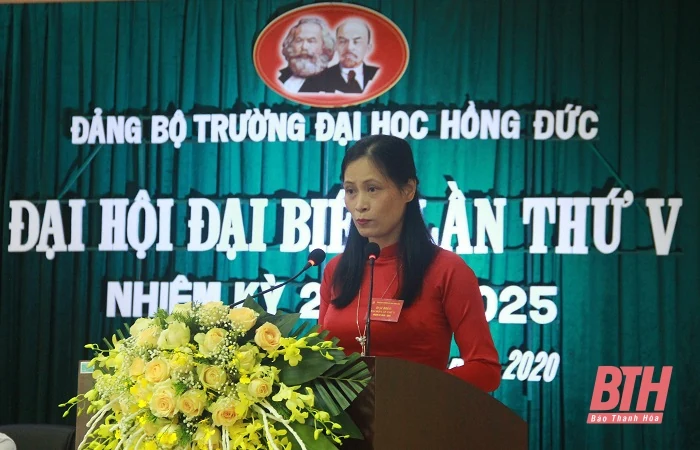 Đại hội đại biểu Đảng bộ Trường Đại học Hồng Đức lần thứ V