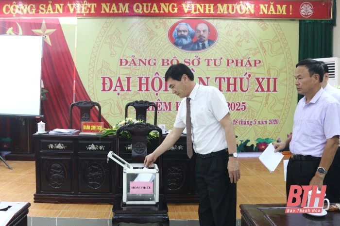 Đại hội Đảng bộ Sở Tư pháp lần thứ XII