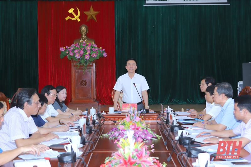 Phó Bí thư Thường trực Tỉnh uỷ Đỗ Trọng Hưng làm việc về công tác chuẩn bị tổ chức Đại hội đại biểu Đảng bộ huyện Như Xuân