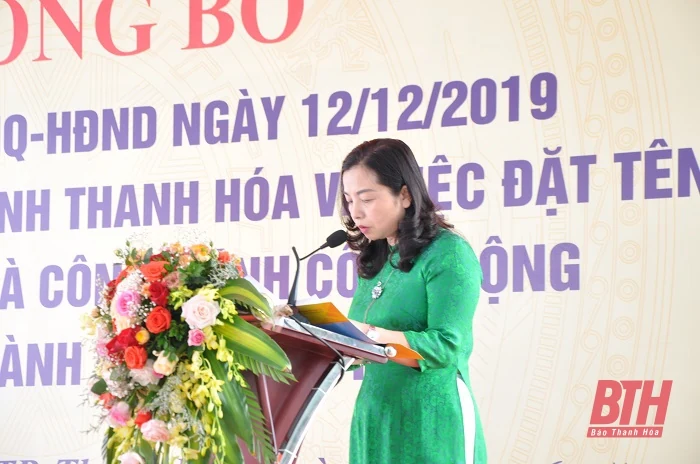 Công bố Nghị quyết về việc đặt tên, đổi tên đường, phố và công trình công cộng trên địa bàn TP Thanh Hóa