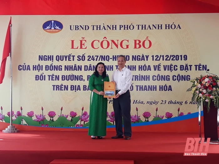 Công bố Nghị quyết về việc đặt tên, đổi tên đường, phố và công trình công cộng trên địa bàn TP Thanh Hóa