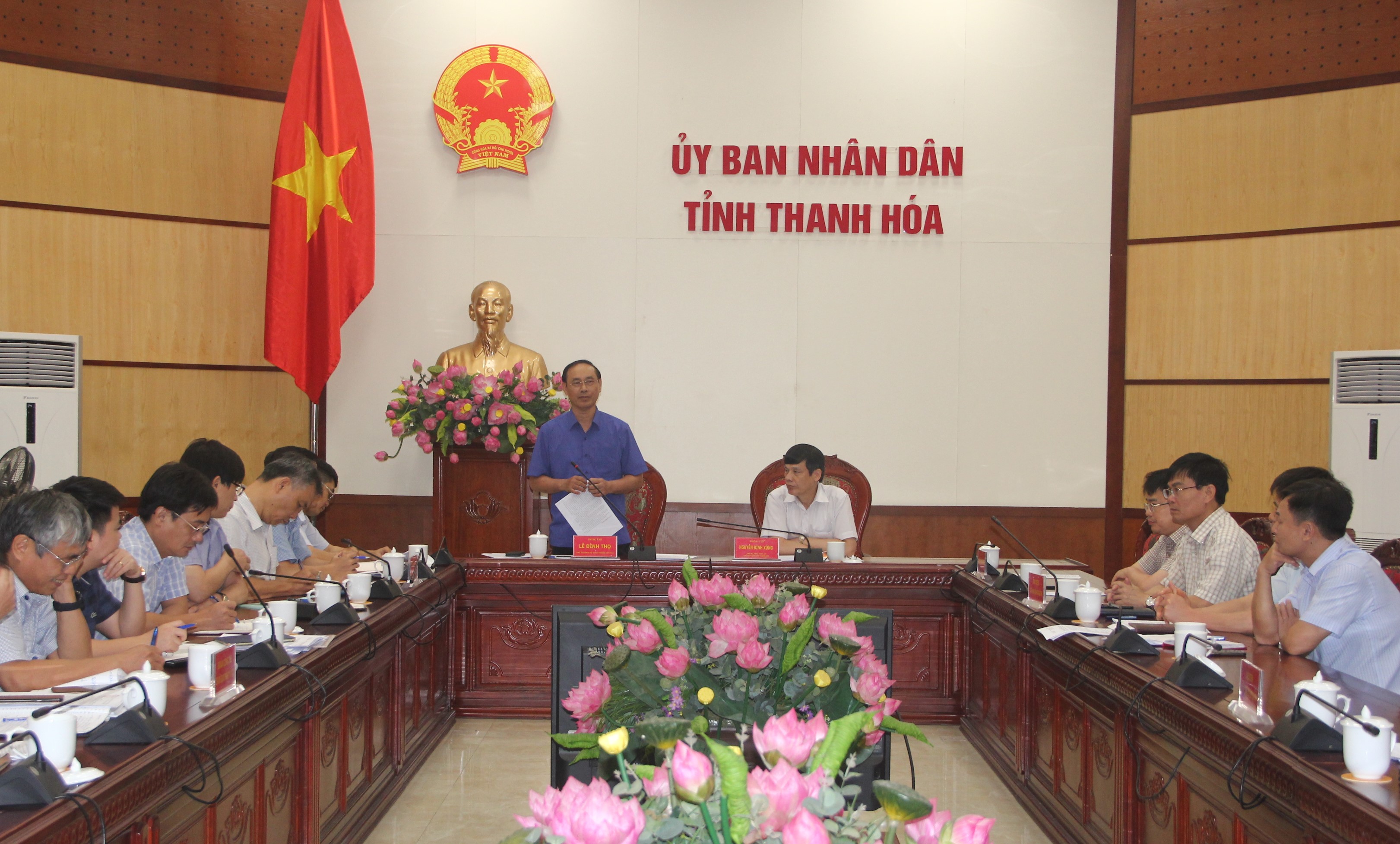 Giao ban tiến độ giải phóng mặt bằng tuyến đường bộ cao tốc Bắc Nam giữa Bộ Giao thông – Vận tải và UBND tỉnh Thanh Hóa