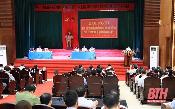 Đoàn ĐBQH tỉnh Thanh Hóa tiếp xúc cử tri huyện Lang Chánh và Thường Xuân