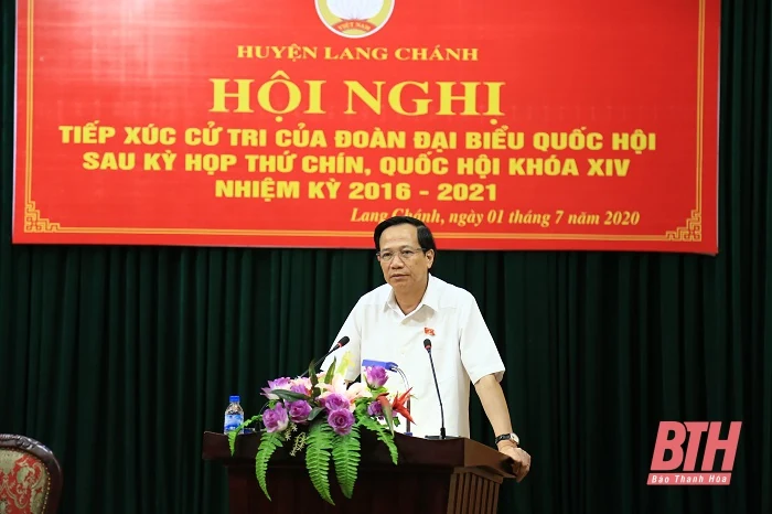 Đoàn ĐBQH tỉnh Thanh Hóa tiếp xúc cử tri huyện Lang Chánh và Thường Xuân