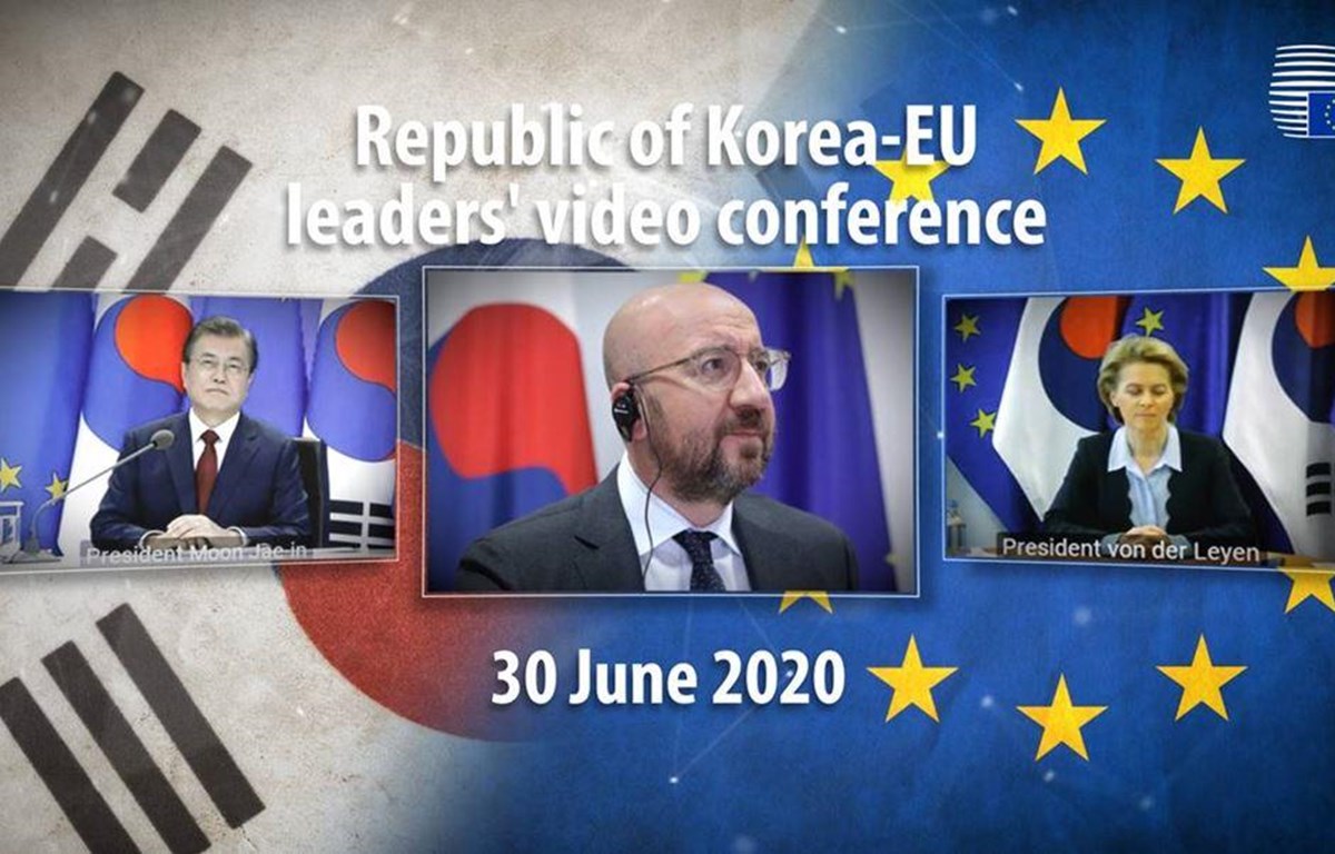 EU-Hàn Quốc củng cố quan hệ đối tác chiến lược, hợp tác chống COVID-19