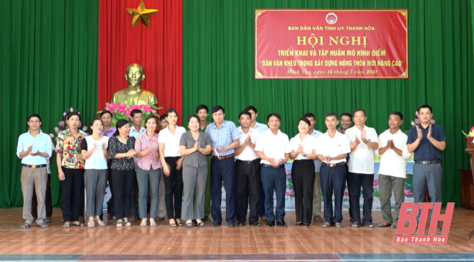 Triển khai mô hình thí điểm Dân vận khéo trong xây dựng nông thôn mới nâng cao ở huyện Vĩnh Lộc