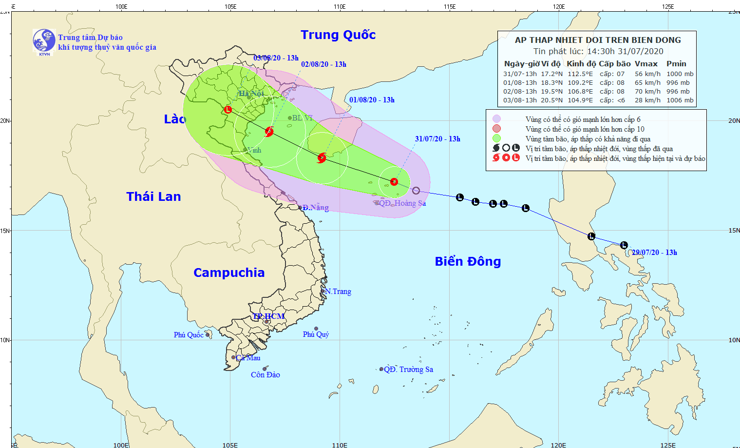 Áp thấp nhiệt đới có khả năng mạnh lên thành bão, ảnh hưởng trực tiếp đến Thanh Hóa