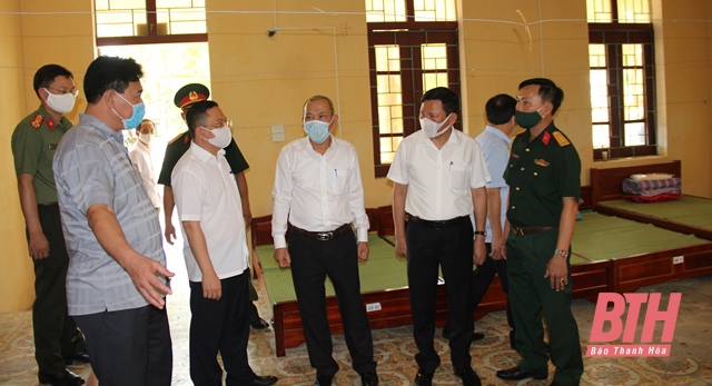Phó Chủ tịch UBND tỉnh Nguyễn Văn Thi kiểm tra công tác phòng, chống dịch COVID-19 tại huyện Nông Cống