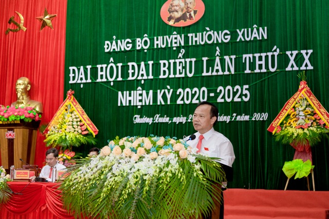 Đồng chí Đỗ Xuân Nam tái đắc cử Bí thư Huyện ủy Thường Xuân, nhiệm kỳ 2020-2025