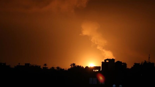 Quân đội Israel không kích các mục tiêu của Hamas ở Dải Gaza