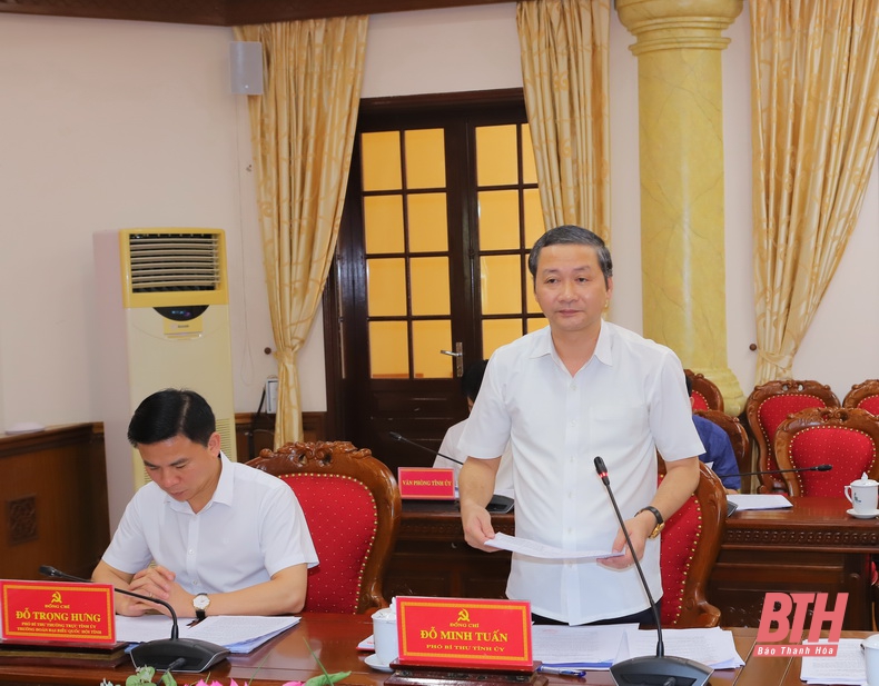 Ban Thường vụ Tỉnh ủy Thanh Hóa cho ý kiến vào công tác chuẩn bị Đại hội Đảng bộ tỉnh lần thứ XIX