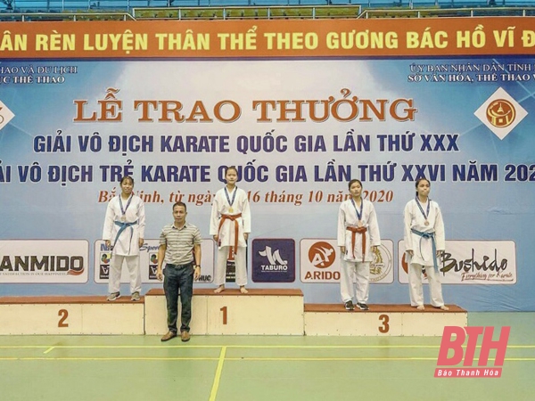 Thanh Hoá giành 2 HCV tại Giải vô địch trẻ Karate Quốc gia năm 2020