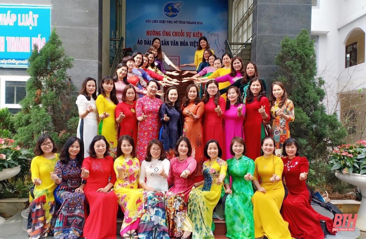 Phụ nữ Thanh Hóa hưởng ứng Tuần lễ “Áo dài - Di sản văn hóa Việt Nam”