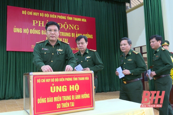 BĐBP Thanh Hóa phát động ủng hộ đồng bào Miền Trung bị thiệt hại do mưa, lũ