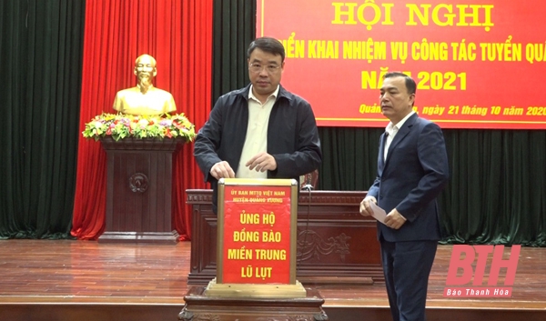 Huyện Quảng Xương phát động ủng hộ đồng bào Miền Trung
