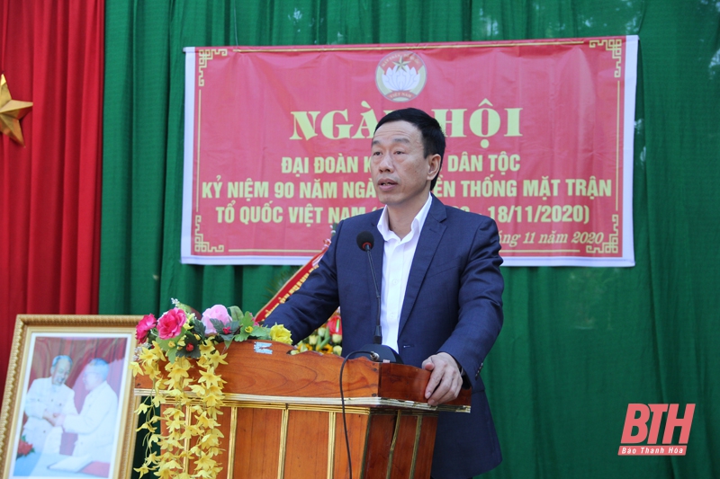 Chủ nhiệm Ủy ban Kiểm tra Tỉnh ủy Lê Quang Hùng dự Ngày hội Đại đoàn kết toàn dân tộc tại Cẩm Thủy