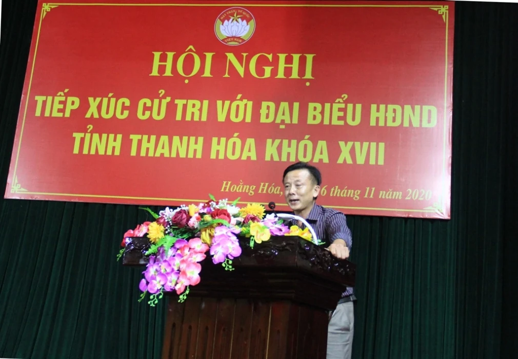 Tổ đại biểu HĐND tỉnh tiếp xúc cử tri huyện Hoằng Hóa