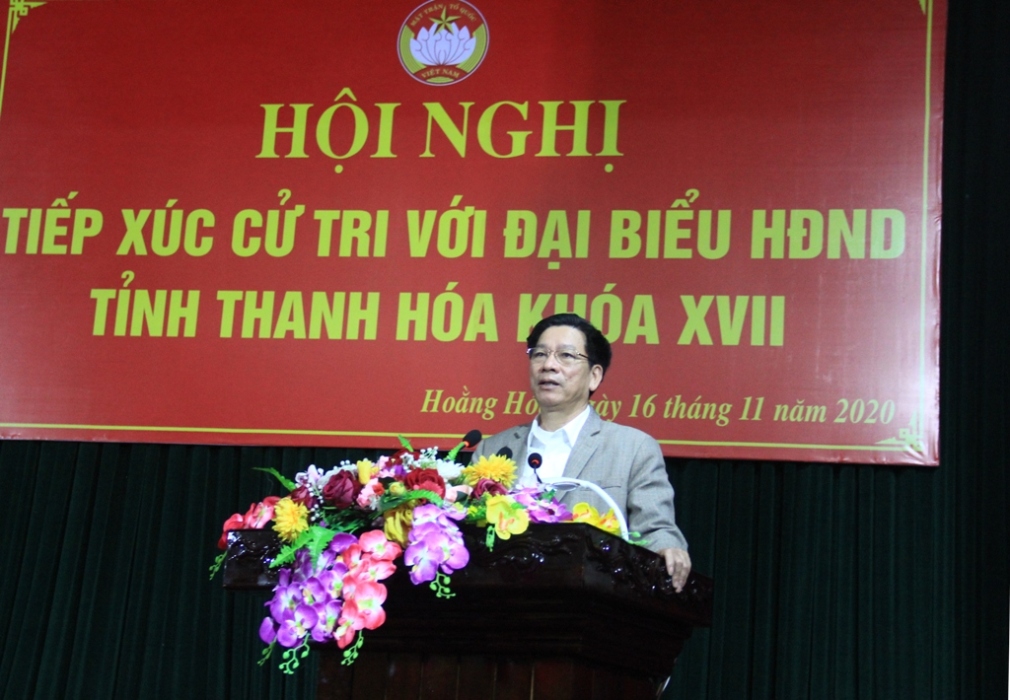 Tổ đại biểu HĐND tỉnh tiếp xúc cử tri huyện Hoằng Hóa