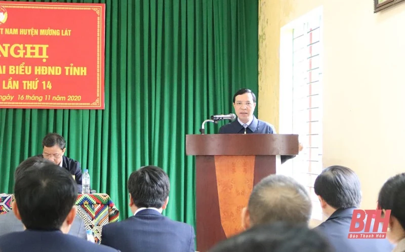 Tổ đại biểu HĐND tỉnh tiếp xúc cử tri huyện Mường Lát