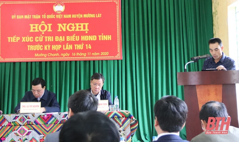 Tổ đại biểu HĐND tỉnh tiếp xúc cử tri huyện Mường Lát