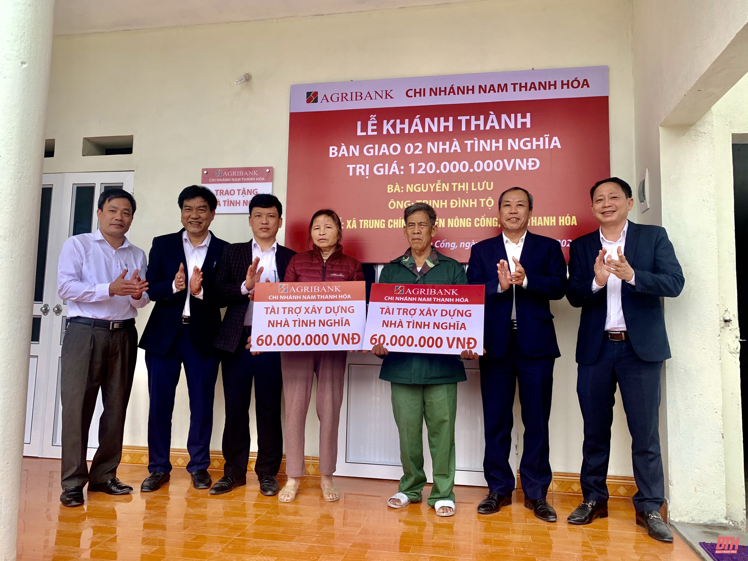 Agribank Nam Thanh Hóa hỗ trợ 120 triệu đồng xây nhà tình nghĩa