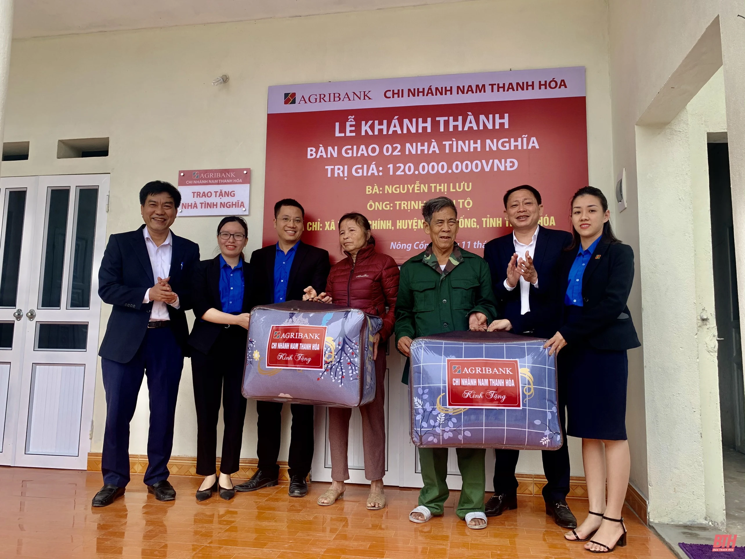 Agribank Nam Thanh Hóa hỗ trợ 120 triệu đồng xây nhà tình nghĩa