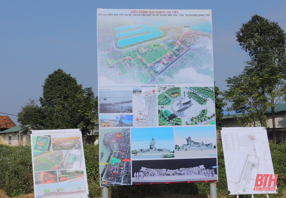 Phó Thủ tướng Thường trực Chính phủ Trương Hòa Bình kiểm tra Dự án Khu lưu niệm đón tiếp đồng bào Miền Nam tập kết ra Bắc tại TP Sầm Sơn