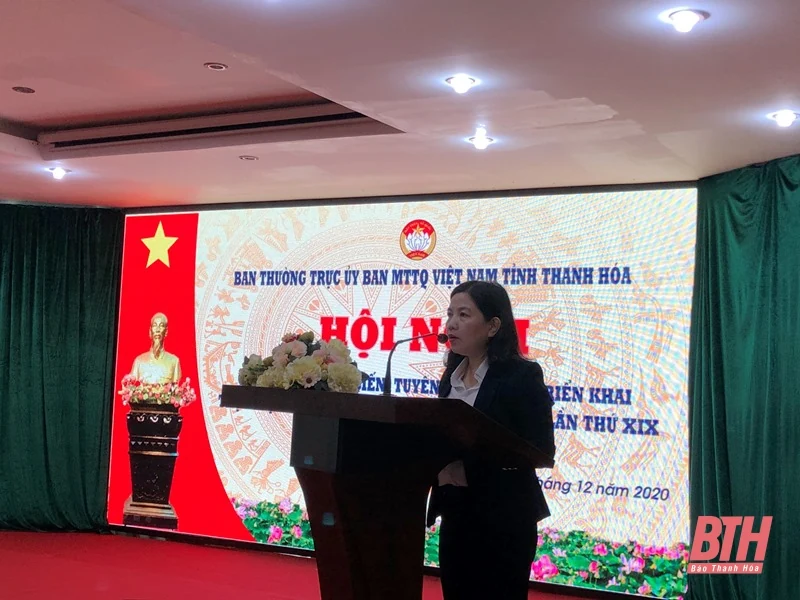 Ủy ban MTTQ tỉnh quán triệt, triển khai thực hiện Nghị quyết Đại hội Đảng bộ tỉnh lần thứ XIX