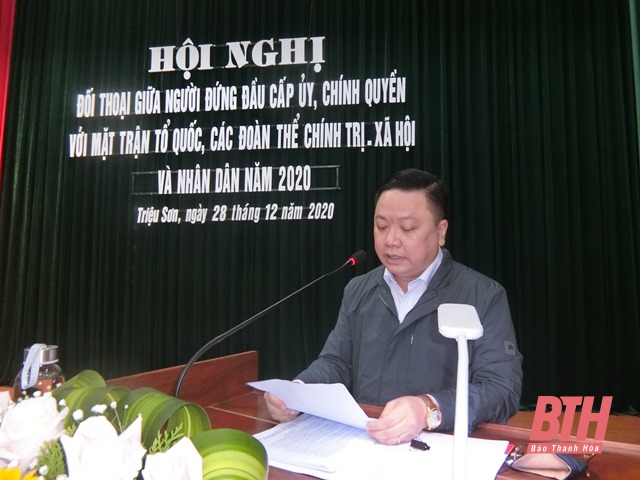 Đối thoại giữa lãnh đạo huyện Triệu Sơn và Nhân dân trên địa bàn