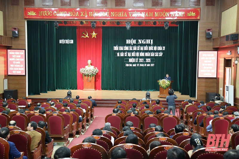 Huyện Triệu Sơn triển khai công tác bầu cử ĐBQH khoá XV và đại biểu HĐND các cấp nhiệm kỳ 2021-2026
