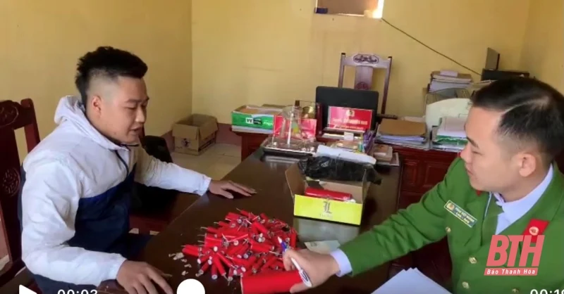Đột kích xưởng sản xuất pháo nổ tại xã Thọ Vực